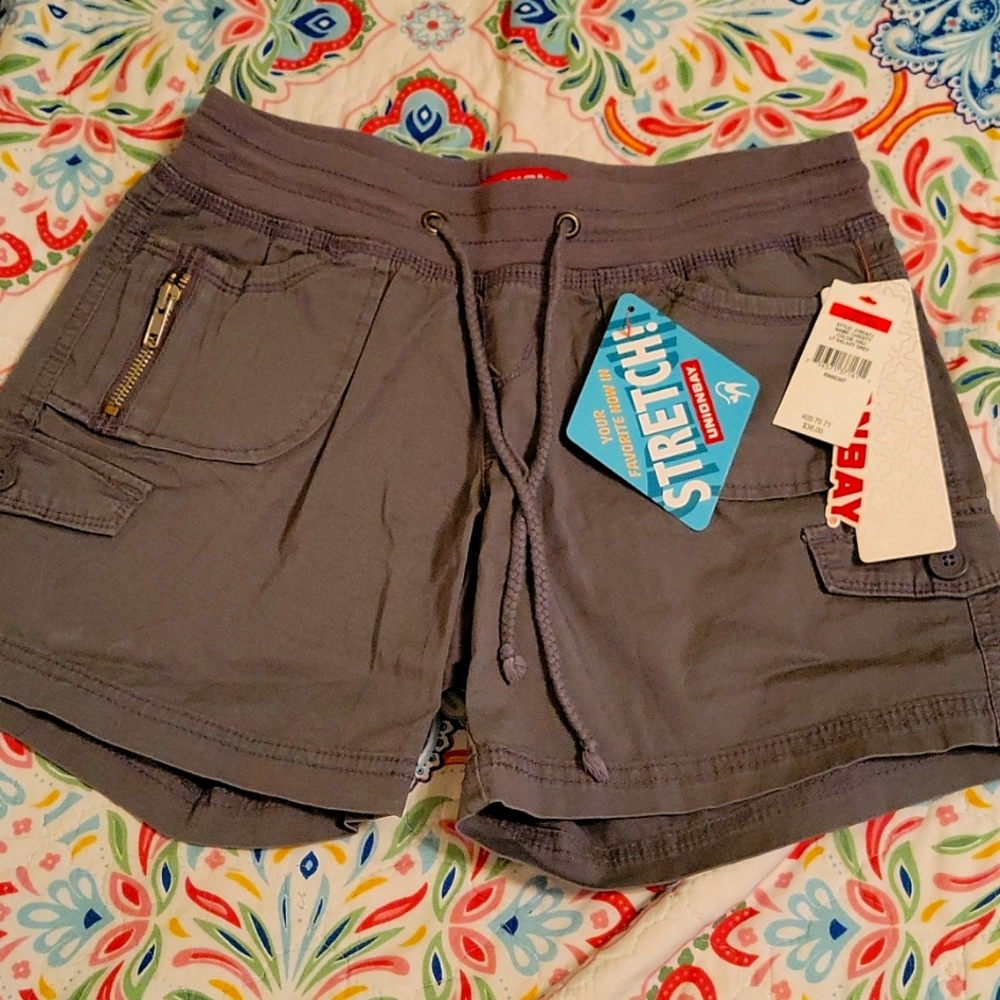 Juniors Unionbay gray cargo short sz XS